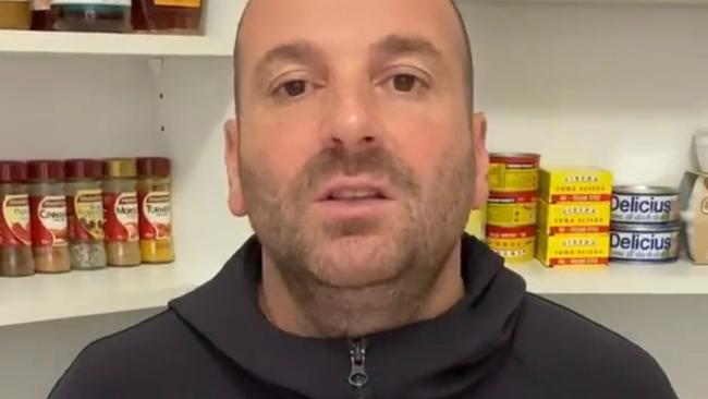 George Calombaris in is Instagram video