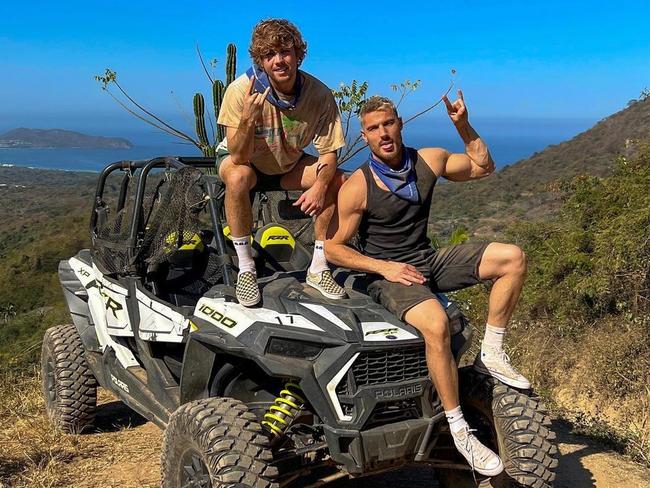 Lukas Gage and Chris Appleton enjoy a vacation in Mexico. Picture: Instagram/Chris Appleton