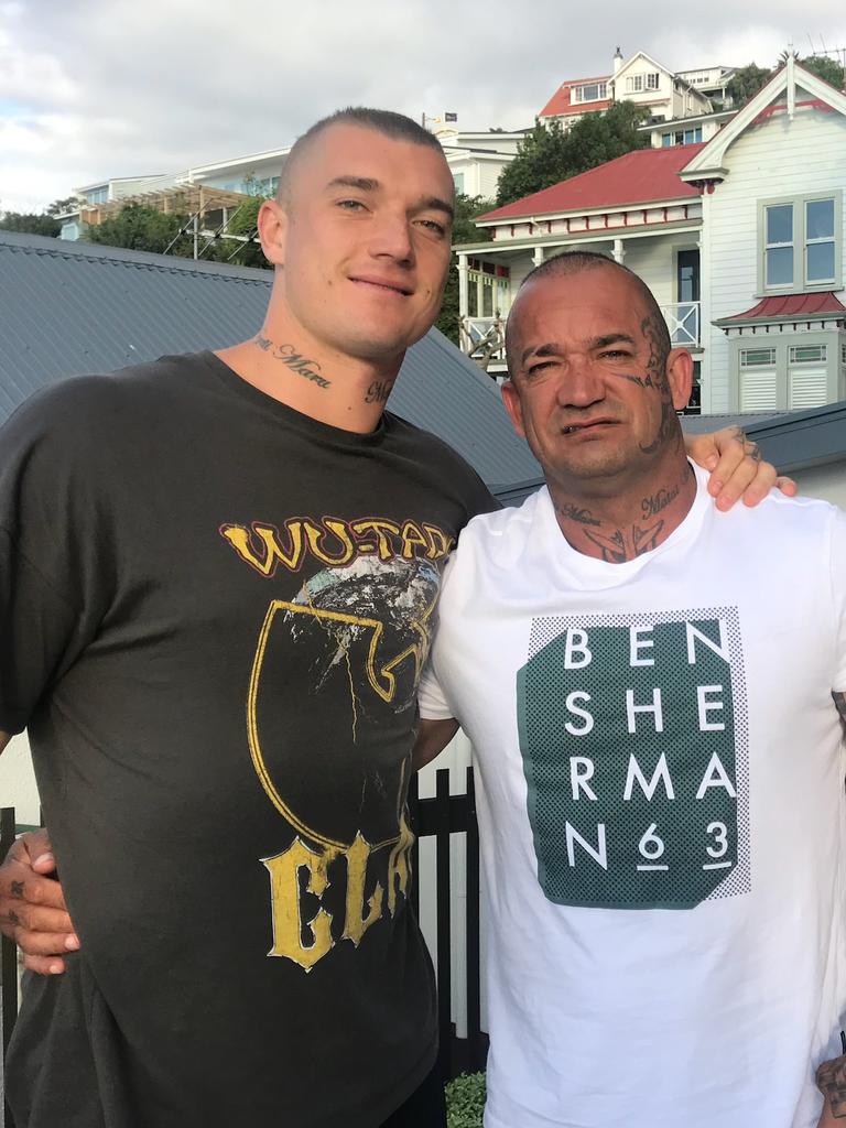 Dustin Martin with his father Shane Martin in Auckland NZ. for Christmas