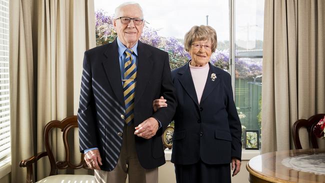 Herbert and Margaret Harding of Howrah will celebrate their 70th wedding anniversary. Picture: RICHARD JUPE