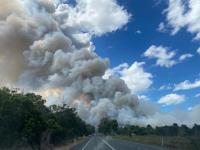 Residents in Sunshine Acres, a suburb between Maryborough and Hervey Bay, have been told to leave now. Picture 7 News WIde Bay