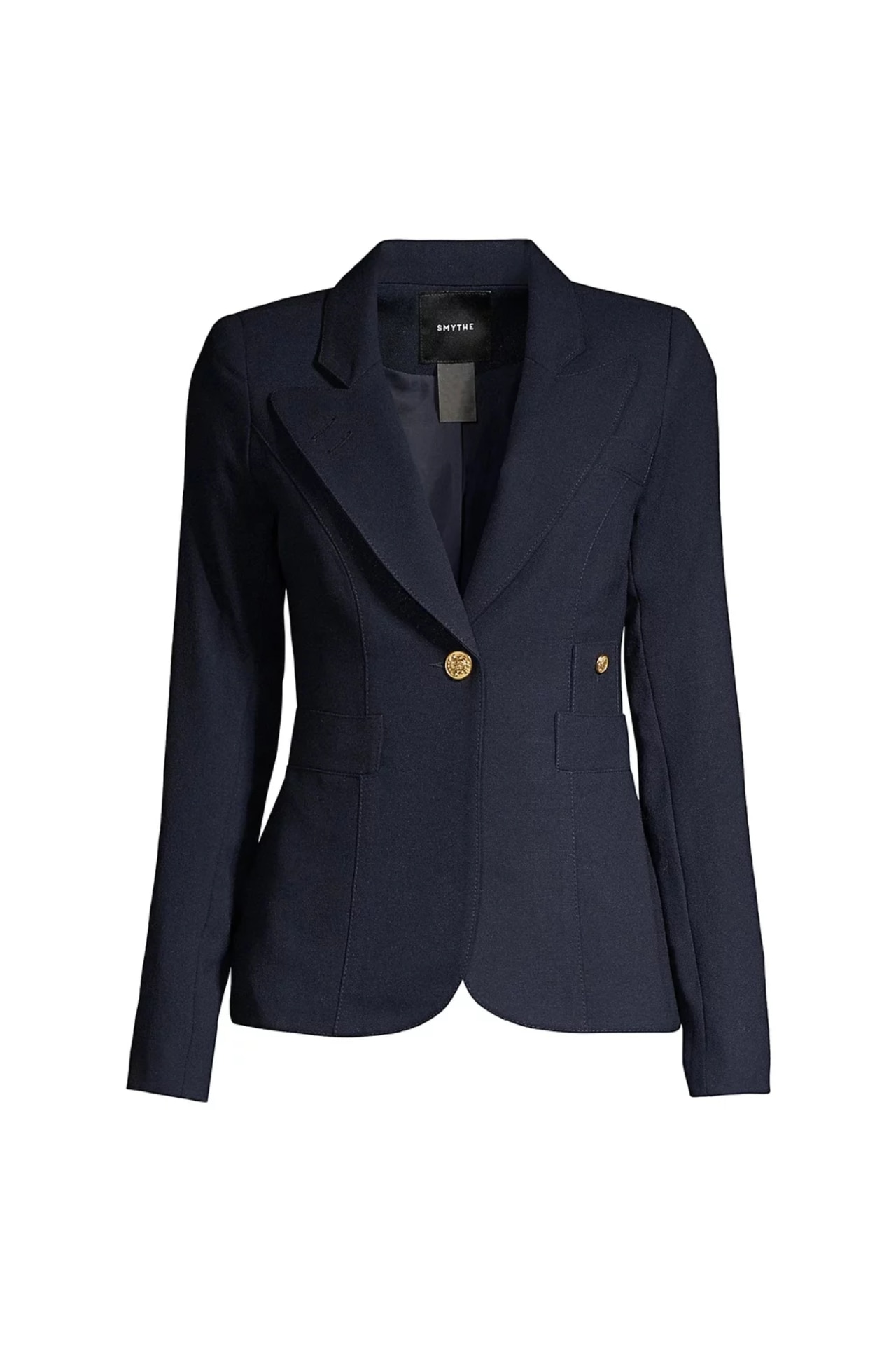 <p><strong>SHOP NOW:</strong> Duchess blazer by Smythe, $695 at<strong> <a href="https://go.skimresources.com?id=145349X1630325&amp;xs=1&amp;url=https%3A%2F%2Fwww.saksfifthavenue.com%2Fproduct%2Fsmythe-duchess-wool-blazer-0400091802434.html%3Fsite_refer%3DAFF001%26mid%3D38707%26siteID%3DTnL5HPStwNw-vYHpmtPFIHvpG43JG7nqNQ" target="_blank" rel="noopener">Saks Fifth Avenue</a>.</strong></p>