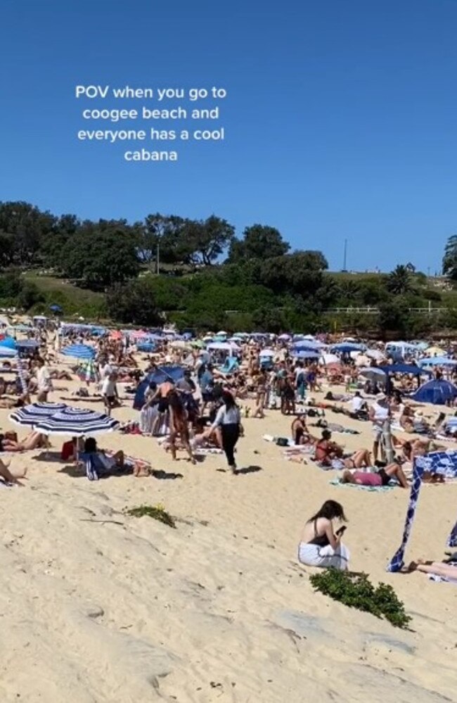 Cabanas have taken over Australian beaches in recent months. Picture: TikTok