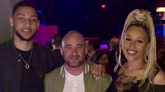 Sean Tribe (centre) has won a default judgment in his defamation case against half-sister Olivia Simmons (right), the sister of NBA star Ben Simmons. Picture: Twitter