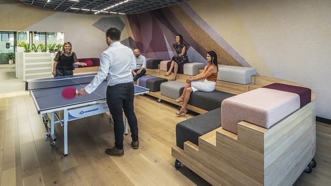 Engineering firm Tonkin offers table tennis and a gaming station to encourage employees to "take five".