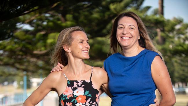 Bayside Women's Shelter chairwoman Dr Cristina Curry (right) and Clovelly Community Bank’s Nicola Powell. Picture: Flavio Brancaleone