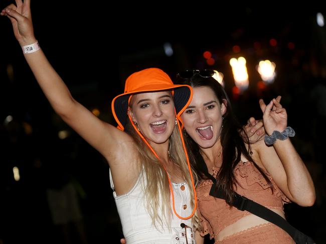 The Grass Is Greener music festival at the Cairns Showgrounds. Molly Bennett and Ella Martin. PICTURE: STEWART MCLEAN