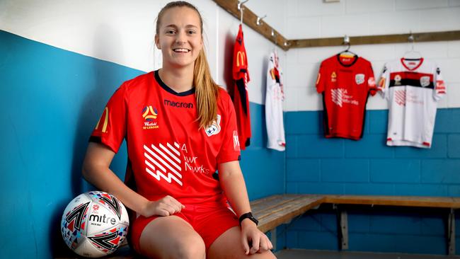 Adelaide United has re-signed SA-born Isabel Hodgson following her four-year US college stint. Picture: Dean Martin