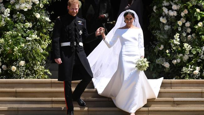 People likened Rachel to Meghan Markle in her breathtaking wedding look. Picture: Neil Hall