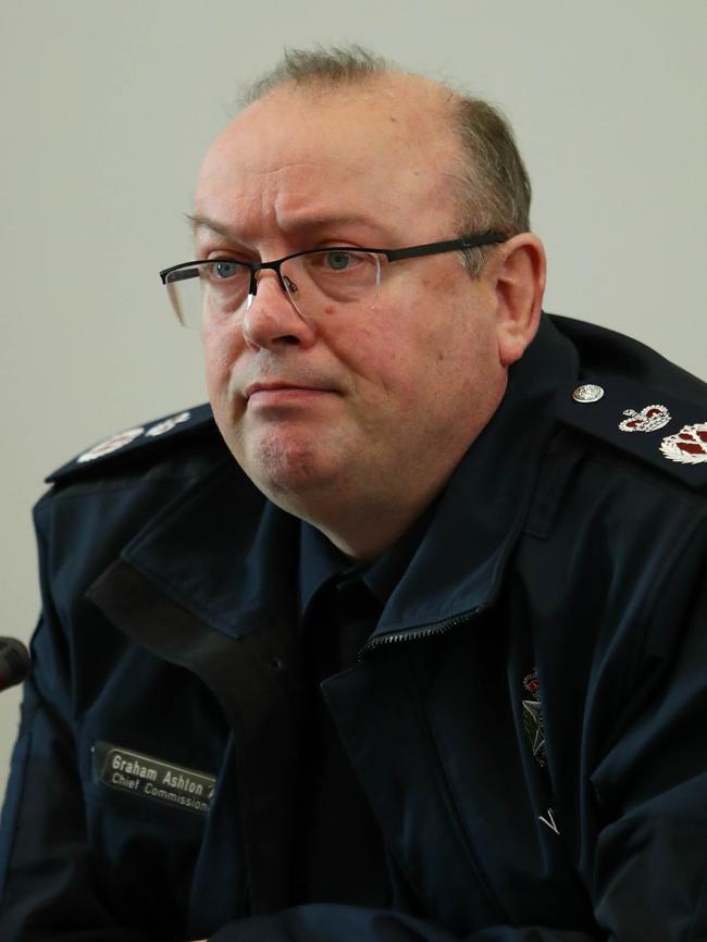 Victoria Police chief commissioner Graham Ashton. Picture: Aaron Francis