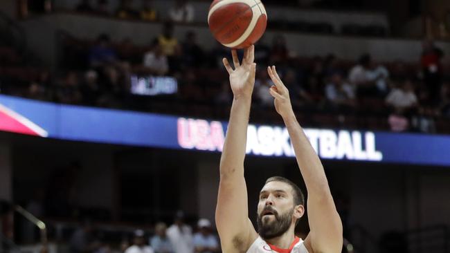 Marc Gasol’s experience will be vital for a Spanish team missing several stars. Picture: AP Photo/Marcio Jose Sanchez.
