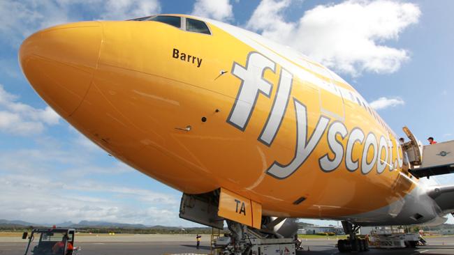 A Scoot plane at Gold Coast Airport. Picture: James Morgan 