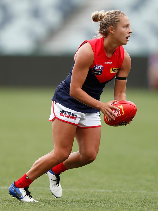 Tyla Hanks was a standout for the Demons on Saturday. Picture: Michael Willson/AFL Photos