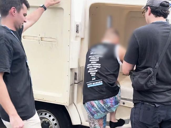 Thomas Stojanovski was arrested at Arncliffe over his alleged role in an anti-Semitic graffiti attack. Picture: NSW Police.