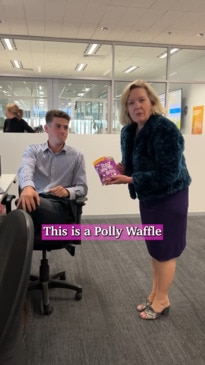 The Advertiser staff try the new Polly Waffle bites