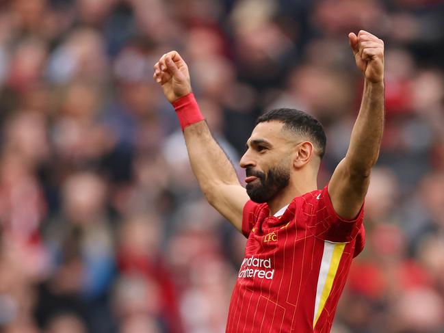 Mohamed Salah has spurred Liverpool to a 16-point lead atop the EPL. Picture: Getty