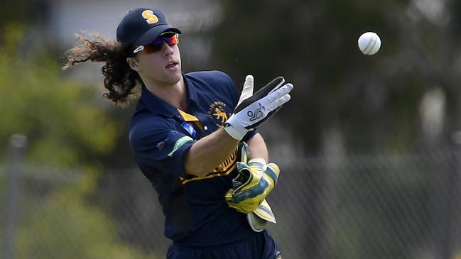 Strathmore’s wicketkeeper Samuel Dukic. Picture: Andy Brownbill