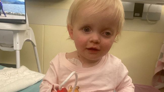 Sophia had a Germ Cell Yolk Sac tumour in the sinonasal region of the left-hand side of her face. Image: Supplied