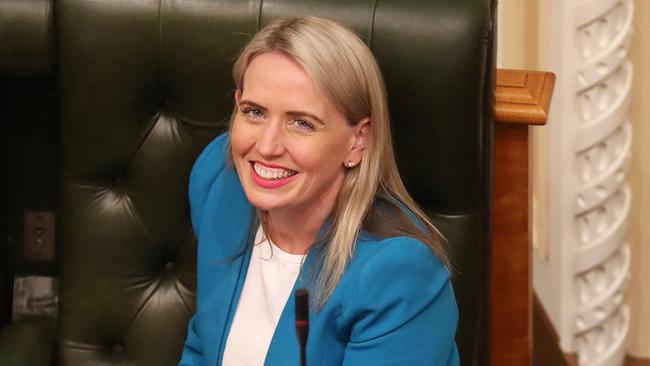 Kate Jones in parliament after announcing she will not contest the October election. Picture: Liam Kidston