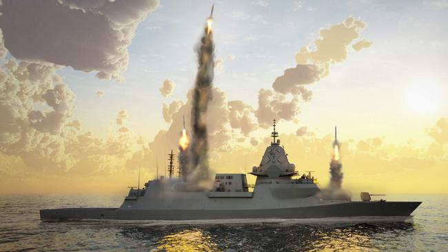 Evolved Hunter Class design for guided missile frigate. Supplied by BAE Systems Australia