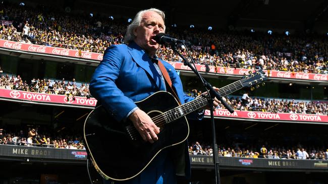 Mike Brady in a more familiar setting at last year’s grand final. Picture: Daniel Carson/AFL Photos