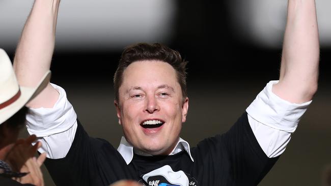 Tesla chief Elon Musk has the biggest rise in wealth, shooting up from number 31 to the second spot on Forbes list this year. Picture: Joe Raedle/Getty Images North America/AFP