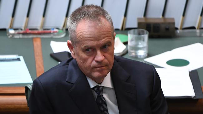 Leader of the Opposition Bill Shorten during Question Time yesterday. Picture: AAP