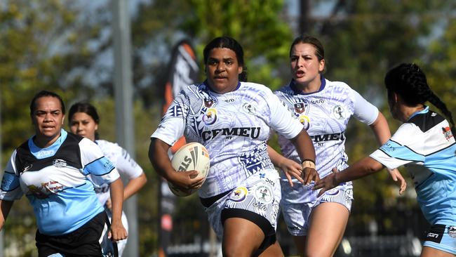 Darwin Brothers' Womens Liana Niki was among the players to the damage against South Darwin. Picture: (A)manda Parkinson