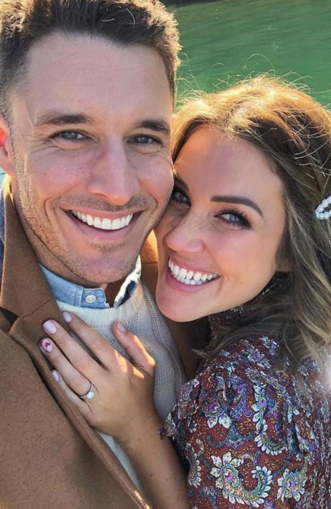 Georgia Love and Lee Elliott announced their engagement last month. Picture: Instagram.