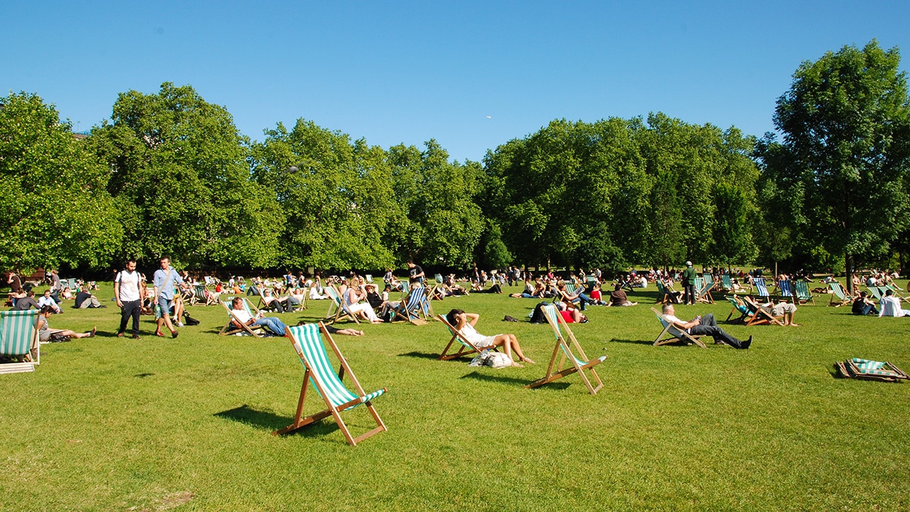 <h2>PICNIC IN THE PARK</h2><p>You know it&rsquo;s summer in London when the parks are full of sunbathers and picnickers. London&rsquo;s eight <a href="https://www.royalparks.org.uk/" target="_blank" rel="noopener">Royal Parks</a> are sprinkled through the city, from famous Hyde Park and Kensington Gardens to Richmond Park. Row a boat on Hyde Park&rsquo;s Serpentine, swim in a pond on Hampstead Heath, see the deer in Richmond Park or have a picnic on Primrose Hill. It&rsquo;s also worth heading out of London for some of the UK&rsquo;s 15 fabulous <a href="https://www.nationalparks.uk/" target="_blank" rel="noopener">national parks</a>. The closest to London are the New Forest, South Downs and Broads.</p>