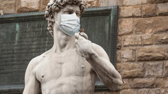 The Statue Of David in the Piazza della Signoria In Italy