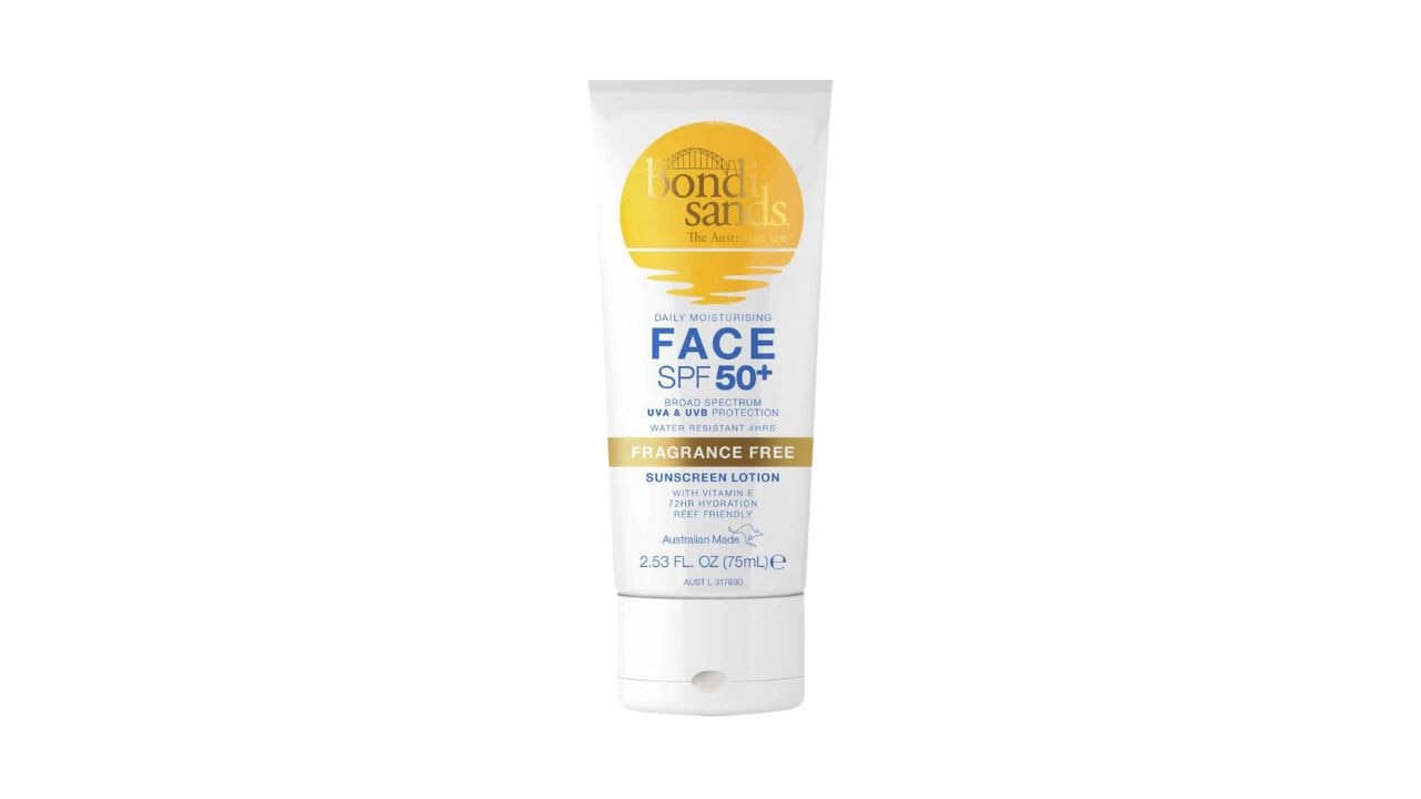 Bondi Sands SPF 50+ Fragrance Free Face Sunscreen Lotion. Picture: Bondi Sands.