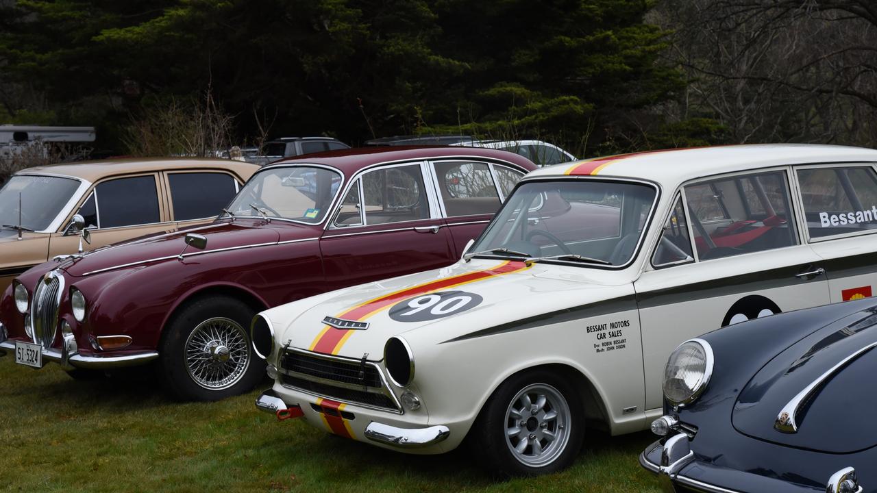 Rare and classical cars on display at the launch of the Longford Grand Prix Expo, which has since been canned. Picture: Alex Treacy