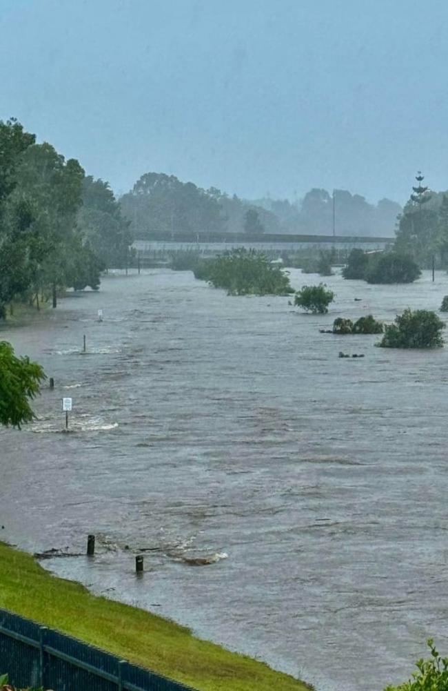 Kedron Brook in flood. Council’s 20-year masterplan aims to improve flood resilience.