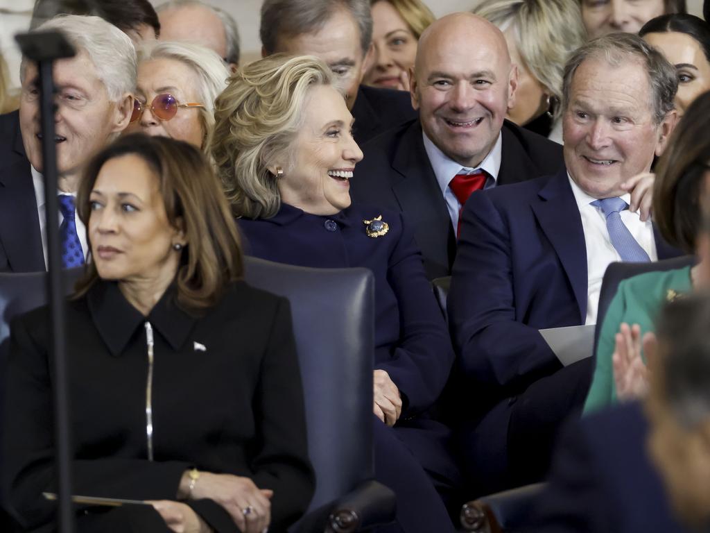 White was seated near the Clintons, George Bush and Kamala Harris at President Trump’s inauguration. Picture: Shawn Thew-Pool/Getty Images