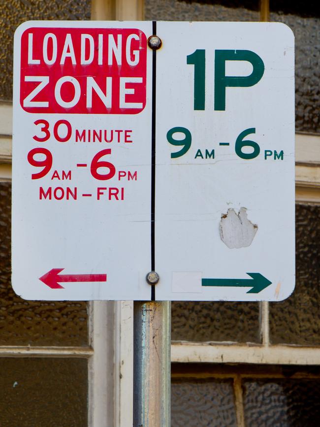 Only certain vehicles are allowed use loading zones.