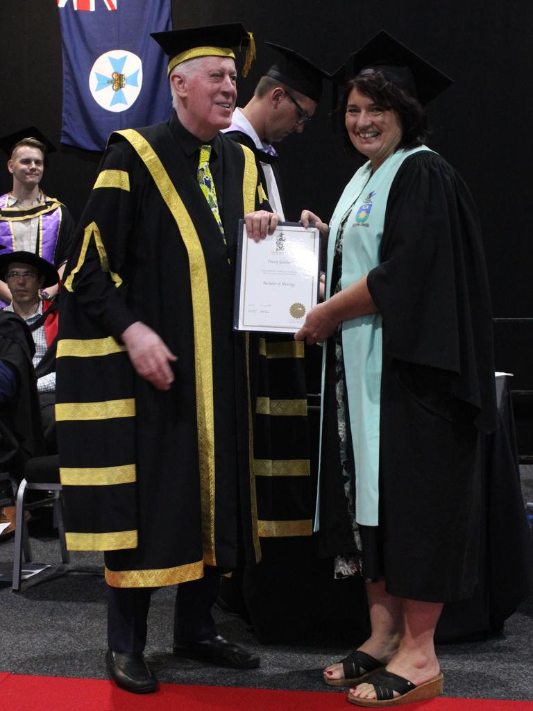 Tracey Golchert graduated with a Bachelor of Nursing at the CQUniversity graduation ceremony in Bundaberg on December 14, 2023.