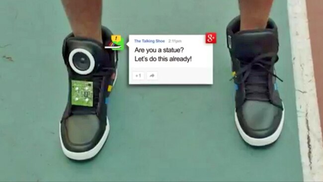 Google unveils talking shoes that 'motivate' you to move at SXSW