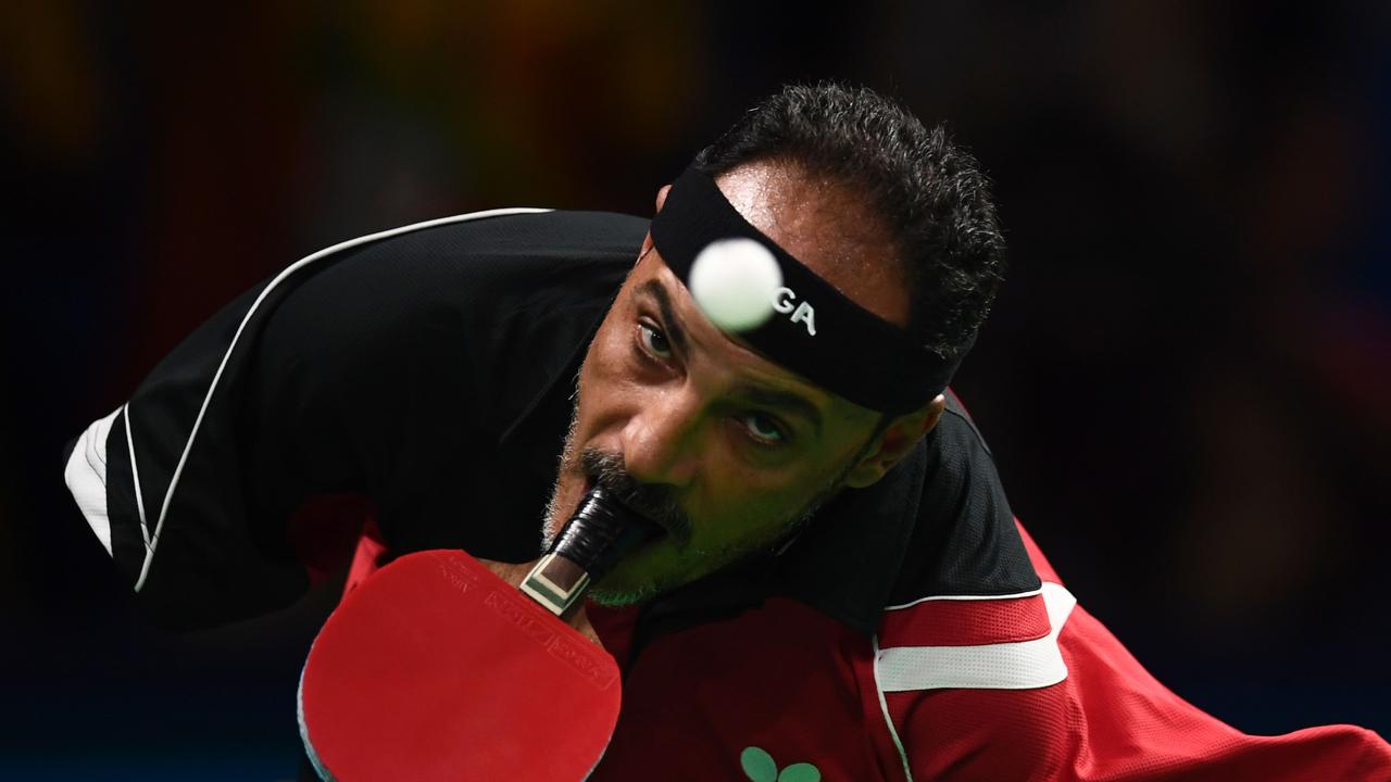 Egypt's Ibrahim Hamadtou competing in table tennis at the Rio Paralympic Games.