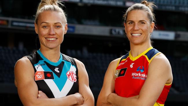 Erin Phillips will lead Port Adelaide after six years at the Crows. Picture: Dylan Burns/AFL Photos via Getty Images