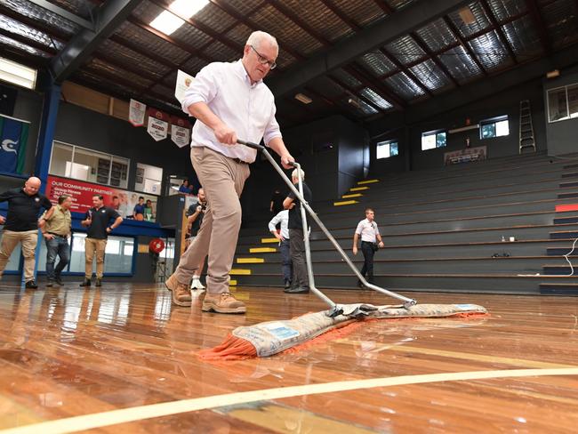 Prime Minister Scott Morrison doubled down on his claims the government didn’t do enough to help the flood victims. Picture: Darren England AAP Image