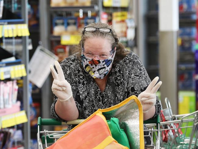 Early morning senior shoppers at Woolworths, Ashgrove. Picture: Liam Kidston