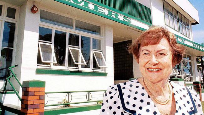 An undated photo of Mavis Filmer outside Filmer's Palace Hotel. Mavis died 05/12/04 she was 83.