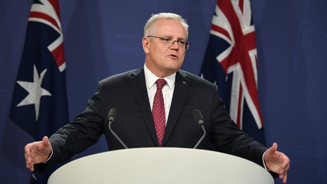 Prime Minister Scott Morrison will warn countries against not sharing or profiting any COVID-19 vaccine that may be developed. Picture: NCA NewsWire/Joel Carrett