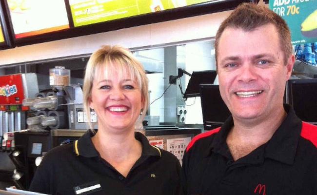 Jane and Craig Miels have been training at the McDonald’s restaurant in Airlie Beach. The Miels are the franchisees of Moranbah’s first McDonald’s outlet. Picture: Contributed