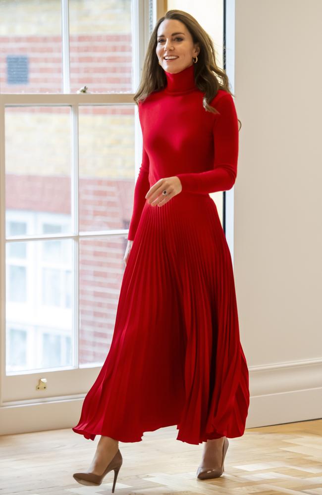 Kate Middleton Duchess of Cambridge wears red dress to Taking Action on Addiction London Daily Telegraph