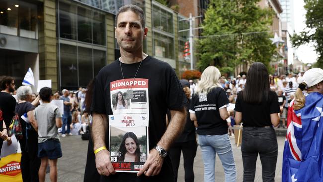 Zack Shachar, who is still waiting to hear news of his cousin who was kidnapped on the October 7 attack by Hamas. Picture: Richard Dobson