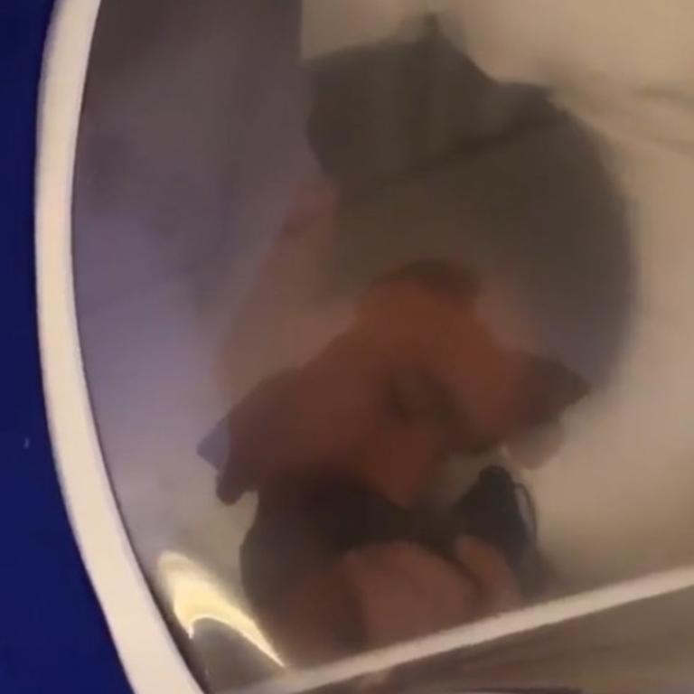 Justin Bieber's wife Hailey Bieber shared a photo of him sleeping inside a HBOT chamber on her Instagram story in 2019. Picture: Instagram