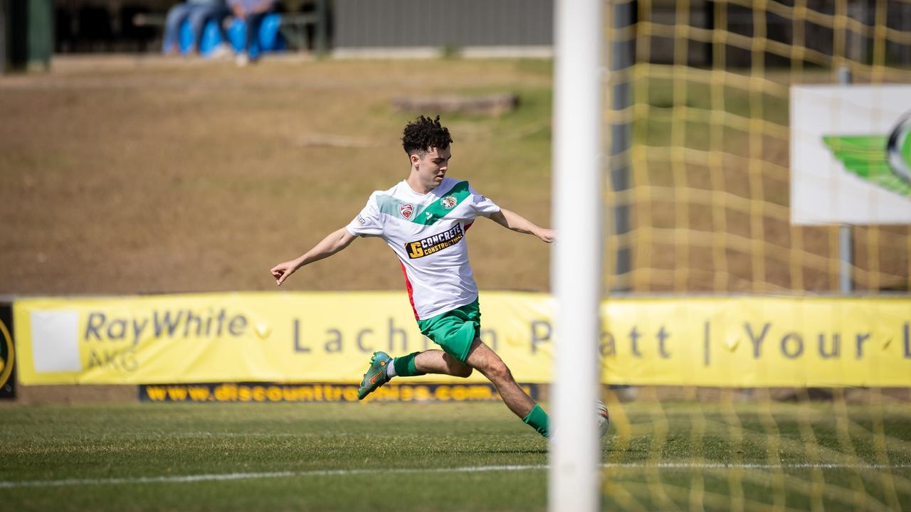 Luke Cook fires off a pass for Southport.