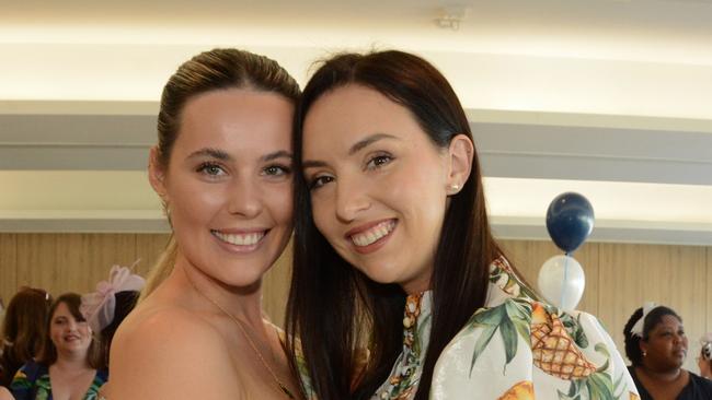 Dakota Hallett and Elisha Quigg at Women in Law race day at Aquis GCTC, Bundall. Picture: Regina King